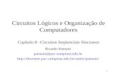 1 Circuitos Lógicos e Organização de Computadores Capítulo 8 –Circuitos Seqüenciais Síncronos Ricardo Pannain pannain@puc-campinas.edu.br
