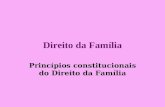 Direito da Família Princípios constitucionais do Direito da Família.