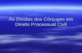 As Dívidas dos Cônjuges em Direito Processual Civil.