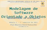 Modelagem de Software Orientado a Objetos Apresentação da disciplina Módulo I – 1º semestre de 2011 tuska@pucsp.br PONTIFÍCIA UNIVERSIDADE CATÓLICA DE.