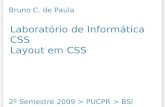 Laboratório de Informática CSS Layout em CSS 2º Semestre 2009 > PUCPR > BSI Bruno C. de Paula.