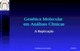 Genética Prof.Doutor José Cabeda Genética Molecular em Análises Clinicas A Replicação.