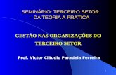 1 SEMINÁRIO: TERCEIRO SETOR – DA TEORIA À PRÁTICA SEMINÁRIO: TERCEIRO SETOR – DA TEORIA À PRÁTICA GESTÃO NAS ORGANIZAÇÕES DO TERCEIRO SETOR Prof. Victor.