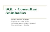 SQL – Consultas Aninhadas Profa. Sandra de Amo Capitulo 5 – Livro Texto Database Management Systems Ramakrishnan - Gehrke.