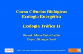 Curso Ciências Biológicas Ecologia Energética Ecologia Trófica II Ricardo Motta Pinto-Coelho Depto. Biologia Geral UFMG – ICB – Depto. Biologia Geral,