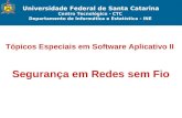 Universidade Federal de Santa Catarina Centro Tecnológico - CTC Departamento de Informática e Estatística - INE Tópicos Especiais em Software Aplicativo.
