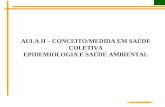 1 AULA II – CONCEITO/MEDIDA EM SAÚDE COLETIVA EPIDEMIOLOGIA E SAÚDE AMBIENTAL.