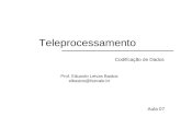 Teleprocessamento Codificação de Dados Aula 07 Prof. Eduardo Leivas Bastos elbastos@feevale.br.