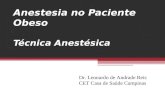 Anestesia no Paciente Obeso Técnica Anestésica Dr. Leonardo de Andrade Reis CET Casa de Saúde Campinas.