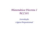 Matemática Discreta I BCC101 Introdução Lógica Proposicional.