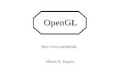 OpenGL Alberto B. Raposo . OpenGL: o que é? API –Interface para programador de aplicação Aplicação API abstrata API Hardware & Software.