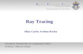 Ray Tracing Disciplina: Fundamentos de Computação Gráfica Professor : Marcelo Gattass Allan Carlos Avelino Rocha Departamento de Informática.