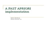 A FAST APRIORI implementation Aérton Dillenburg; Alisson Moscato Loy Alisson Moscato Loy.
