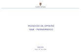 PESQUISA DE OPINIÃO OAB - PERNAMBUCO RECIFE PESQ. Nº 051/2009.