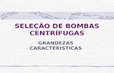 SELEÇÃO DE BOMBAS CENTRÍFUGAS GRANDEZAS CARACTERÍSTICAS.