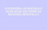 1 LITOSFERA: AS ROCHAS E AS PLACAS TECTÔNICAS REVISÃO APOSTILA 3.