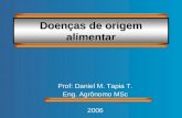 Doenças de origem alimentar Prof: Daniel M. Tapia T. Eng. Agrônomo MSc 2006.