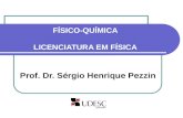 FÍSICO-QUÍMICA LICENCIATURA EM FÍSICA Prof. Dr. Sérgio Henrique Pezzin.