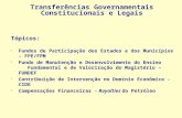 Transferências Governamentais Constitucionais e Legais Tópicos: èFundos de Participação dos Estados e dos Municípios - FPE/FPM èFundo de Manutenção e Desenvolvimento.