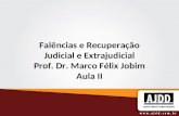 Falências e Recuperação Judicial e Extrajudicial Prof. Dr. Marco Félix Jobim Aula II.