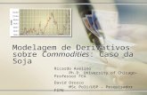 Modelagem de Derivativos sobre Commodities: Caso da Soja Ricardo Avelino Ph.D. University of Chicago– Professor FEA David Orosco MSc Poli/USP – Pesquisador.