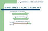 ARQUITETURA DE COMPUTADORES BARRAMENTO CPU - MEMORIA BARRAMENTO DE ENDEREÇO BARRAMENTO DE DADOS BARRAMENTO DE CONTROLE MEMRD MEMWR.