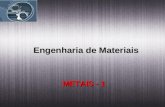 Engenharia de Materiais METAIS - 1. METAIS Os materiais metálicos consistem normalmente em combinações de elementos metálicos. Eles possuem um grande.