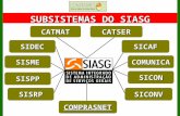 SUBSISTEMAS DO SIASG CATMAT SIDEC SISME SISPP SISRP COMPRASNET CATSER SICAF COMUNICA SICON SICONV.