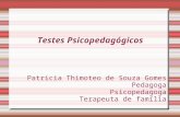 Testes Psicopedagógicos Patricia Thimoteo de Souza Gomes Pedagoga Psicopedagoga Terapeuta de família.