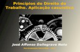 Princípios do Direito do Trabalho. Aplicação casuística José Affonso Dallegrave Neto Pós-Graduação Unicuritiba – 2012.