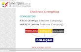 Www.energias.com.br CONCEITOS ESCO (Energy Services Company) WASCO (Water Services Company) Eficiência Energética.