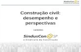 Construção civil: desempenho e perspectivas 14/3/2011.
