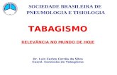 SOCIEDADE BRASILEIRA DE PNEUMOLOGIA E TISIOLOGIA TABAGISMO RELEVÂNCIA NO MUNDO DE HOJE Dr. Luiz Carlos Corrêa da Silva Coord. Comissão de Tabagismo.