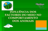 INFLUÊNCIA DOS FACTORES DO MEIO NO COMPORTAMENTO DOS ANIMAIS.