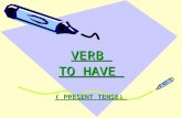 VERB TO HAVE TO HAVE ( PRESENT TENSE) ( PRESENT TENSE)
