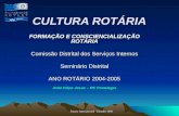 Rotary International - Distrito 1960 FORMAÇÃO E CONSCIENCIALIZAÇÃO ROTÁRIA Comissão Distrital dos Serviços Internos Seminário Distrital ANO ROTÁRIO 2004-2005.