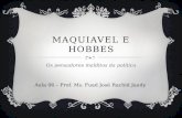 MAQUIAVEL E HOBBES Os pensadores malditos da política Aula 06 – Prof. Ms. Fuad José Rachid Jaudy.