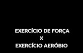 EXERCÍCIO DE FORÇA X EXERCÍCIO AERÓBIO. EXERCÍCIO E EMAGRECIMENTO Prof. Ms. Artur Monteiro.