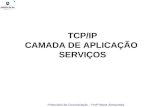 Protocolos de Comunicação – Profª Maria Alessandra TCP/IP CAMADA DE APLICAÇÃO SERVIÇOS.