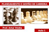 PLANEJAMENTO E GESTÃO DE CARREIRA Prof. Artur Motta Aula 1.
