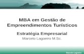 Marcelo Lagoeiro MBA em Gestão de Empreendimentos Turísticos Marcelo Lagoeiro Estratégia Empresarial Marcelo Lagoeiro M.Sc.