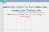 UNIDADE III: Infraestrutura de Tecnologia da Informação Administração de Sistemas de Informação Gerenciais UNIDADE III: Infraestrutura de Tecnologia da.