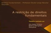 Direitos Fundamentais – Professor Doutor Jorge Bacelar Gouveia Trabalho realizado por Ana Isabel Ferreira Beatriz Albergaria Gonçalves.