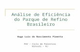 Análise de Eficiência do Parque de Refino Brasileiro Hugo Luís do Nascimento Pimenta FGV – Ciclo de Palestras Niterói – RJ.