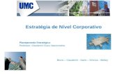 Estratégia de Nível Corporativo Planejamento Estratégico Professor: Claudemir Duca Vasconcelos Bruno – Claudemir - Dario – Vinicius - Welley.