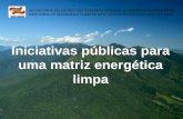 SECRETARIA DE ESTADO DO DESENVOLVIMENTO ECONÔMICO SUSTENTÁVEL DIRETORIA DE MUDANÇAS CLIMÁTICAS E DESENVOLVIMENTO SUSTENTÁVEL Iniciativas públicas para.