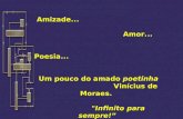 Amizade... Amor... Poesia... Um pouco do amado poetinha Vinícius de Moraes. "Infinito para sempre!
