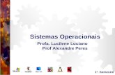 Sistemas Operacionais Profa. Lucilene Luciano Prof Alexandre Peres 1º. Semestre.