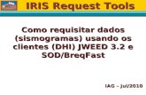 IRIS Request Tools Como requisitar dados (sismogramas) usando os clientes (DHI) JWEED 3.2 e SOD/BreqFast IAG – Jul/2010.