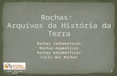 Rochas sedimentares Rochas magmáticas Rochas metamórficas Ciclo das Rochas 1 Prof. Ana Rita Rainho.